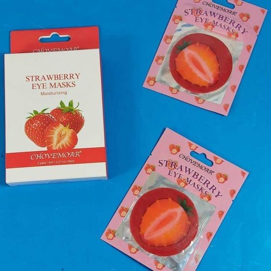 CHOVEMOAR Eye patches with strawberry extract 6 ml, set - 6 pairs